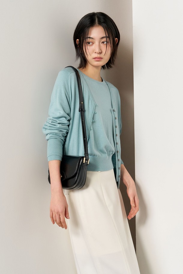 GENERAL IDEA - 스웨터 - [25SS] WOMAN 시그니처 크루넥 풀오버 [MINT] / WBE1L05521