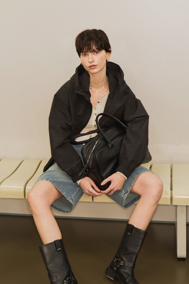 GENERAL IDEA - 바람막이/아노락 - [25SS] WOMAN 패커블 윈드브레이커 [BLACK] / WBE1L55531