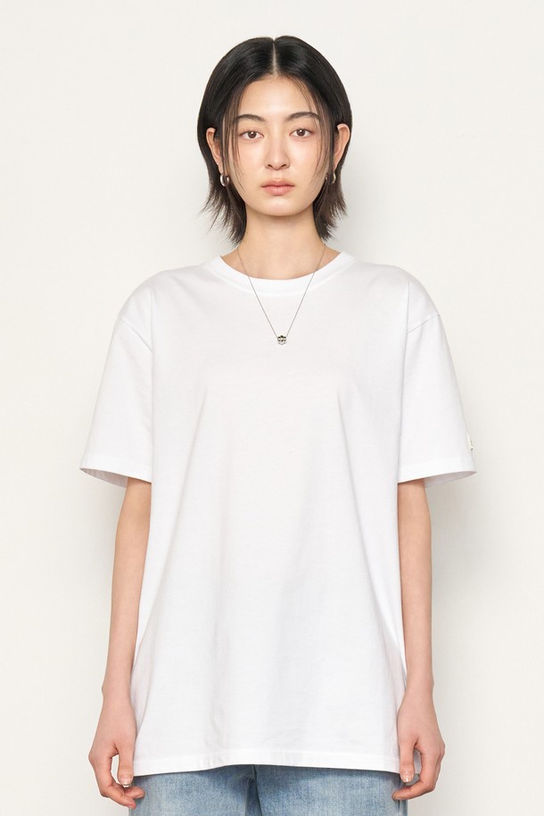 GENERAL IDEA - 반팔티셔츠 - [25SS] UNISEX 데일리 코튼 반팔티 [WHITE] / SBE2U01007