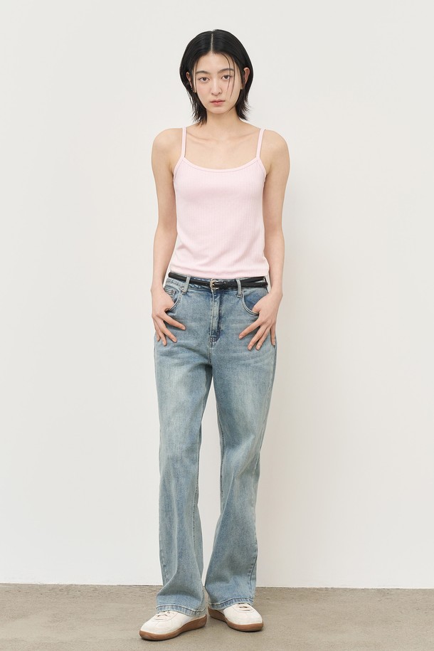 GENERAL IDEA - 민소매티셔츠 - [25SS] WOMAN 아일렛 슬리브리스 [PINK] / WBE2L01518