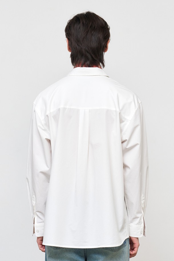 GENERAL IDEA - 긴팔셔츠 - [25SS] MAN 루즈핏 베이직 셔츠 [WHITE] / SBE1M03001