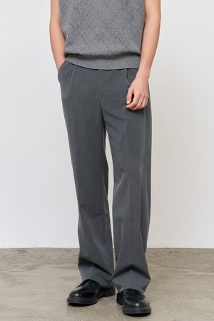 [25SS] MAN 솔리드 원턱 슬랙스 [CHARCOAL] / SBE1M11003