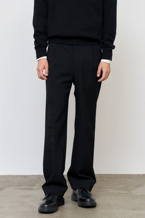 [25SS] MAN 솔리드 원턱 슬랙스 [BLACK] / SBE1M11003