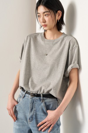 [25SS] UNISEX 데일리 코튼 반팔티 [MELANGE GREY] /SBE2U01007