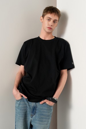 [25SS] UNISEX 데일리 코튼 반팔티 [BLACK] / SBE2U01007