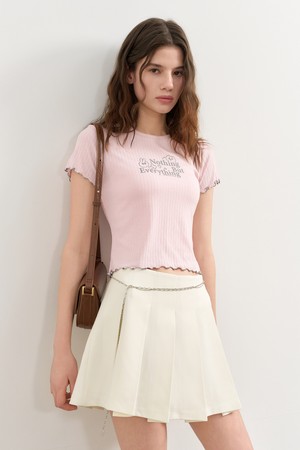 [25SS] WOMAN 아일렛 레터링 반팔티 [PINK] / WBE2L01527