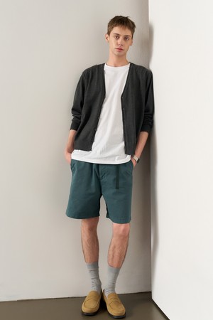 [25SS] MAN 스카프 레이어드 치노 쇼츠 [GREEN] / SBE2M12008