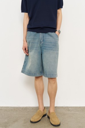 [25SS] MAN 와이드 버뮤다 데님 팬츠 [BLUE] / SBE2M12011