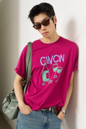 [25SS] UNISEX CIN CIN 레귤러 반팔티 [PLUM] / SBE2U01009