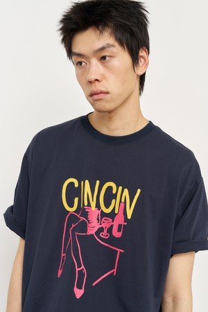 [25SS] UNISEX CIN CIN 레귤러 반팔티 [NAVY] / SBE2U01009