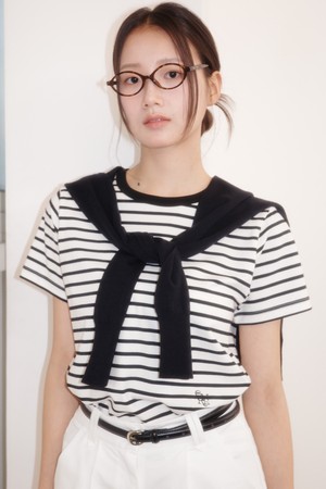 [25SS] WOMAN 레귤러 스트라이프 반팔티 [WHITE] / WBE2L01542