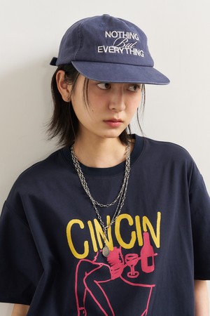 UNISEX 5PANEL 레터링 트러커 캡 [3COL] / SBE2U91006