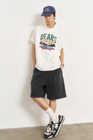 [25SS] MAN 피그먼트 밴딩 쇼츠 [CHARCOAL] / SBE2M12010