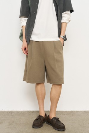 [25SS] MAN 피그먼트 밴딩 쇼츠 [KHAKI] / SBE2M12010