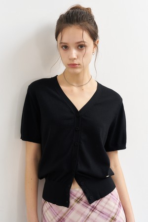 [25SS] WOMAN 텐셀 이지 하프 가디건 [BLACK] / WBE2L04547