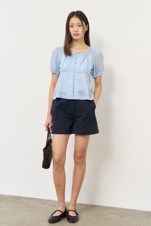 [25SS] WOMAN 워싱 코튼 밴딩 쇼츠 [NAVY] / WBE2L12513