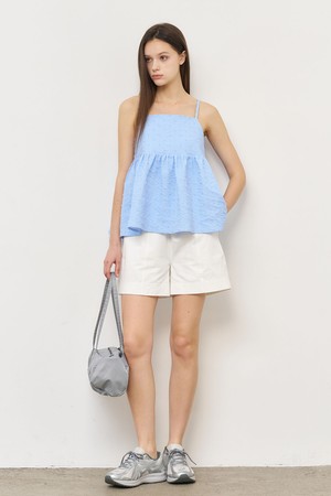 [25SS] WOMAN 워싱 코튼 밴딩 쇼츠 [WHITE] / WBE2L12513