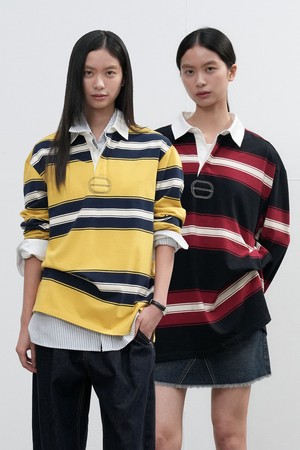 [25FW] UNISEX 클래식 볼드 스트라이프 럭비 티셔츠 [3COL] / SBE3U01005