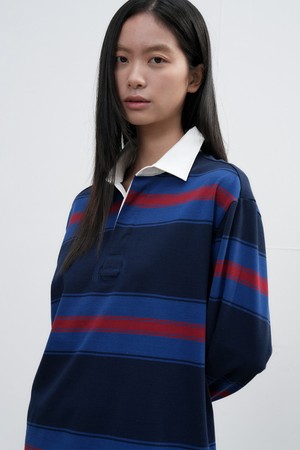 [25FW] UNISEX 클래식 볼드 스트라이프 럭비 티셔츠 [3COL] / SBE3U01005