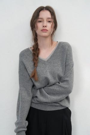 [25FW] WOMAN 레이어드 브이넥 니트 풀오버 [3COL] / WBE3L05512