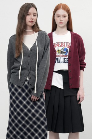 [25FW] WOMAN 새들 숄더 세미 루즈 가디건 [3COL] / WBE3L04505