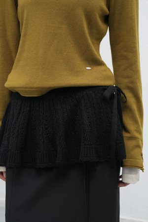 [25FW] WOMAN 스캘럽 미니 레이어드 스커트 [2COL] / WBE3L13511