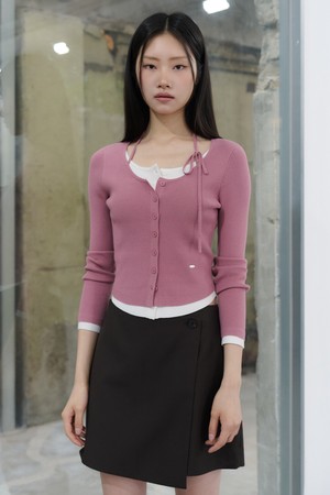 [26SS] WOMAN 스트랩 레이어드 가디건 [3COL] / WBE1L04506