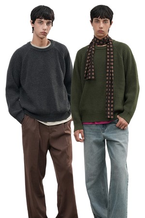 [25FW] UNISEX 크루넥 하찌 풀오버 [2COL] / SBE3M05002