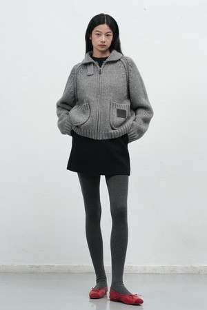 [25FW] WOMAN 코지 울 블렌드 집업 가디건 [3COL] / WBE4L04538