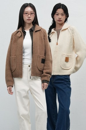 [25FW] WOMAN 코지 울 블렌드 집업 가디건 [3COL] / WBE4L04538