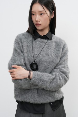 [25FW] UNISEX 헤어리 니트 풀오버 [4COL] / SBE4U05010