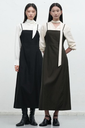 [25FW] WOMAN 레이어드 스트링 맥시 롱 원피스 [2COL] / WBE3L15507