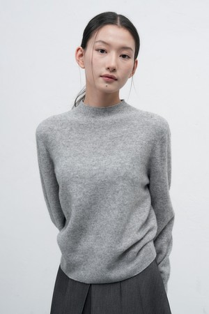 [25FW] WOMAN 홀가먼트 울 모크넥 니트 풀오버 [3COL] / WBE4L05543