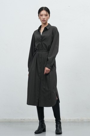 [25FW] WOMAN 벨티드 셔츠 원피스 [3COL] / WBE4L15511