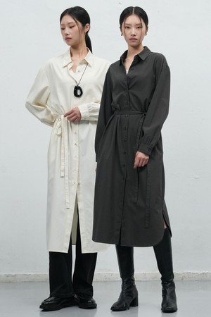 [25FW] WOMAN 벨티드 셔츠 원피스 [3COL] / WBE4L15511