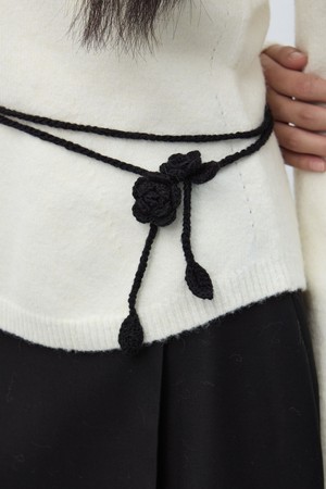 [25FW] WOMAN 핸드메이드 니트 플라워 스트랩 [3COL] / WBE4L98522