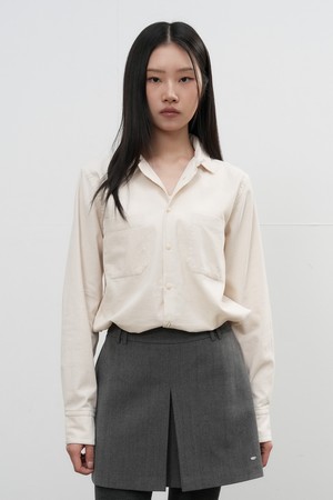 [25FW] UNISEX 슬림핏 코듀로이 오픈카라 셔츠 [3COL] / SBE3U03006