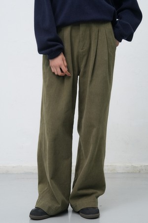 [25FW] WOMAN 루즈핏 투턱 코튼 팬츠 [KHAKI] / WBE4L11516