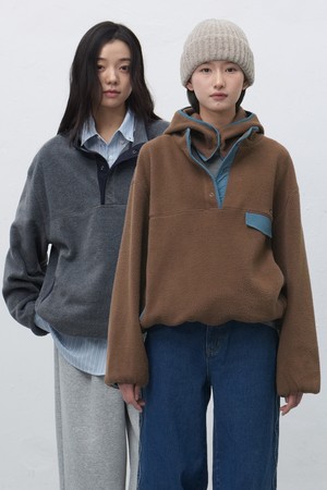 [25FW] UNISEX 소프트 하이넥 플리스 아노락 [3COL] / SBE4U02010