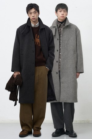 [25FW] MAN 울 블렌디드 발마칸 롱 코트 [2COL] / SBE3M10011
