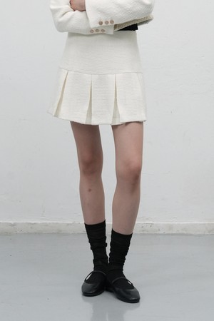 [26SS] WOMAN 트위드 플리츠 미니 스커트 [2COL] / WBE4L56519