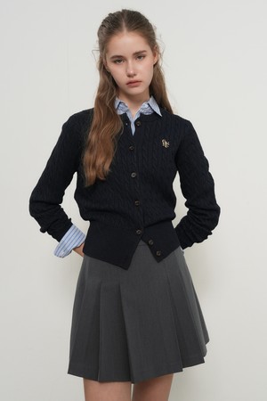 [26SS] WOMAN GNRL 시그니처 슈퍼파인 울 케이블 가디건 [6COL] / WBD3L04505