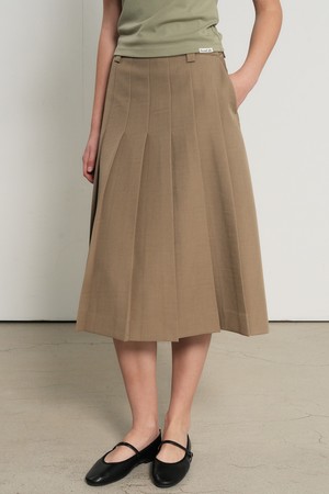 [26SS] WOMAN 클래식 플리츠 미디 스커트 [3COL] / GF1LSK503