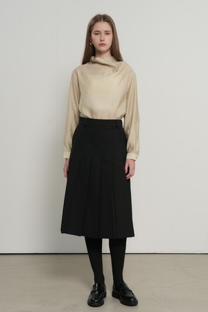 [26SS] WOMAN 클래식 플리츠 미디 스커트 [3COL] / GF1LSK503