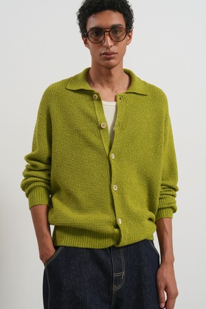 UNISEX 와플 부클 카라 가디건 [3COL] / GF1UKC001