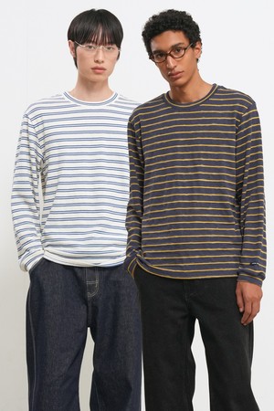 [26SS] UNISEX 더블 스트라이프 티셔츠 [2COL] / GF1UTS001