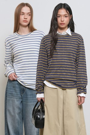 [26SS] UNISEX 더블 스트라이프 티셔츠 [2COL] / GF1UTS001
