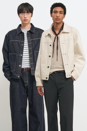 MAN 스티치 데님 자켓 [2COL] / GF1MJK003