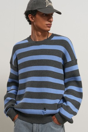 [26SS] MAN 스트라이프 코튼 크루넥 니트 [2COL] / GF1MKP004