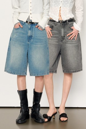 [26SS] WOMAN 와이드 버뮤다 데님 팬츠 [4COL] / WBE1L12504